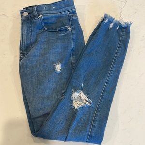 High rise stretch ankle Jean legging